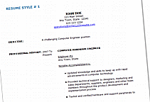 Resume Style #1